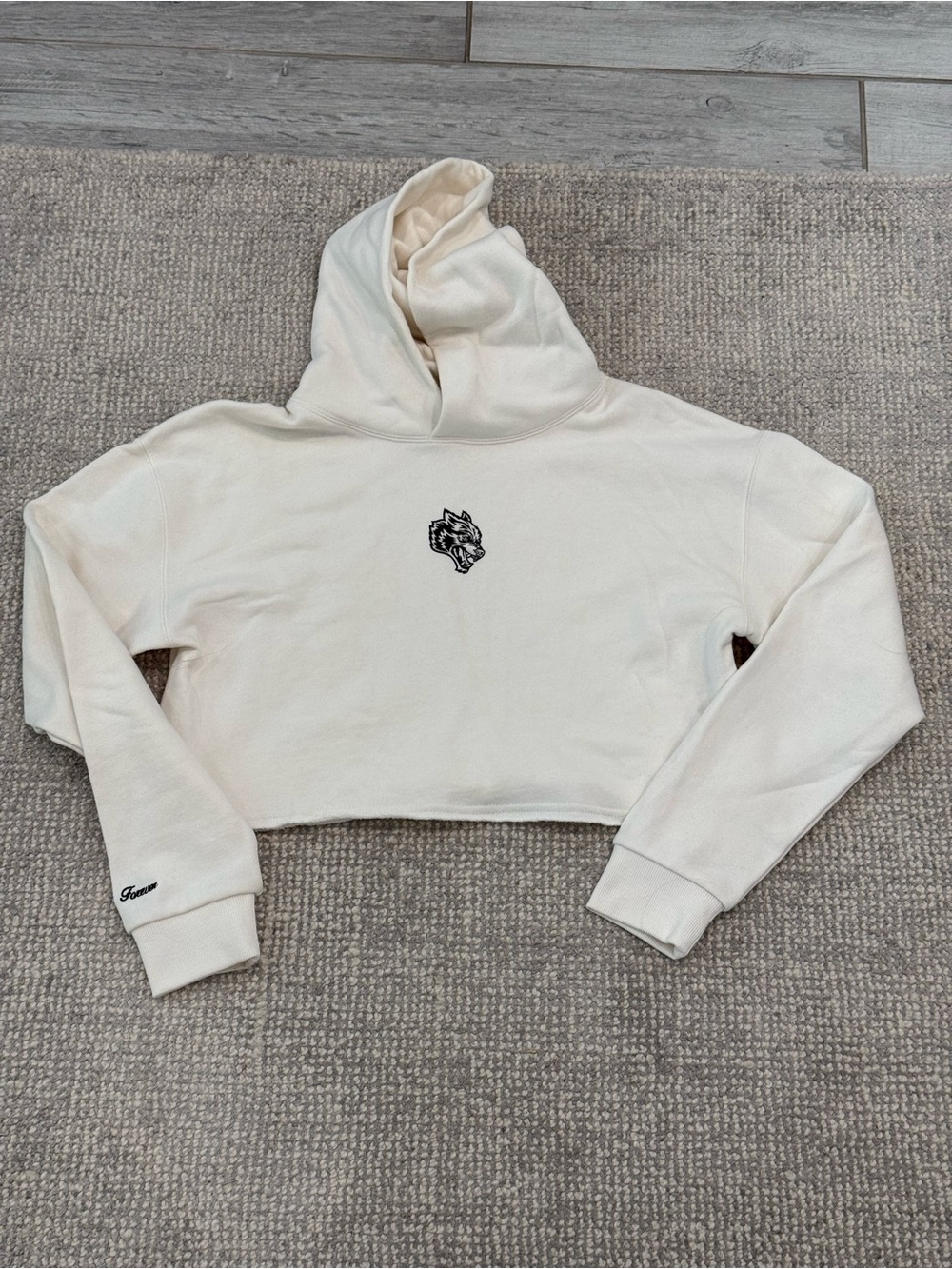 Darc Sport Cream Cropped Hoodie